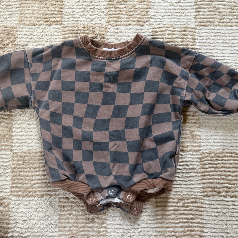 Checkerboard Baby Romper - 6-9month